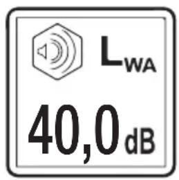 LWA 40,0 dB