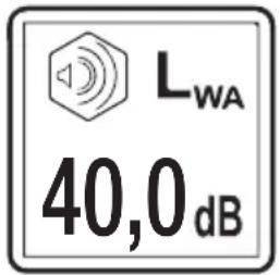 LWA 40,0 dB