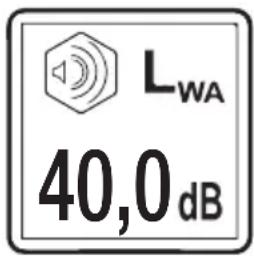 LWA 40,0 dB
