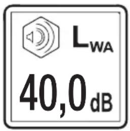 LWA 40,0 dB
