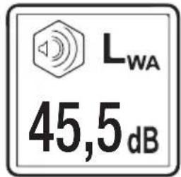 LWA 45,5 dB