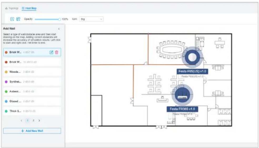 Topology Host Map Opacity: 100% Kan Big Add Wall Select a type of multistockable area and then start drawing on the map. Adding correct obstacles will increase the accuracy of simulation results. Left click to start and right click / fall Enter to end. Brick W... 4 db7 db Brick W... 16 db25 db Woode... 3 db4 db Synthet... 2 db3 db Asbest... 3 db4 db Glazed ... 4 db7 db Thick S... 8 db16 db Festa F65(US) v1.0 Festa F65(US) v1.0 Festa FR365 v1.0 Festa FR365 v1.0 Add New Wall