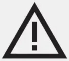 Warning symbol with exclamation mark inside a triangle