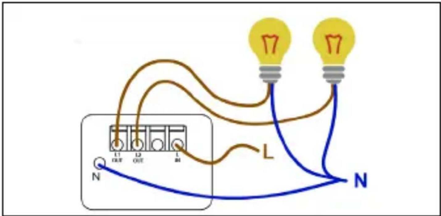 Evolveo WiFi Dual Switch - 2) Schéma zapojenia - 2