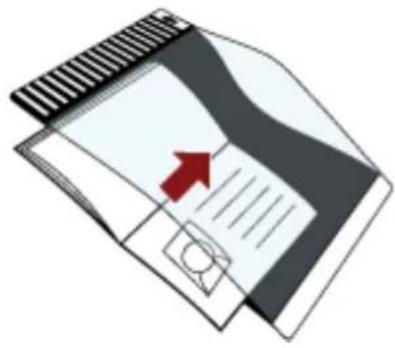 RICOH fi-8190 - Place the document inside the Booklet Carrier Sheet. - 1