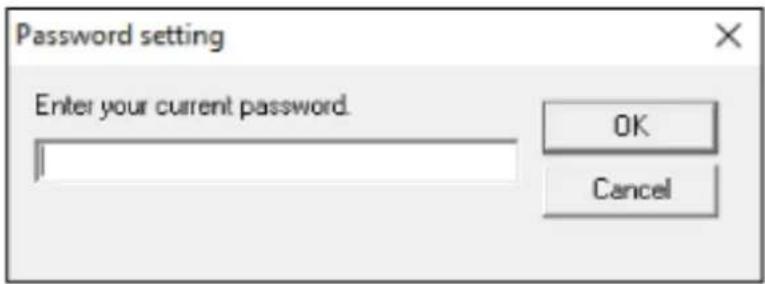 Password setting Enter your current password. OK Cancel