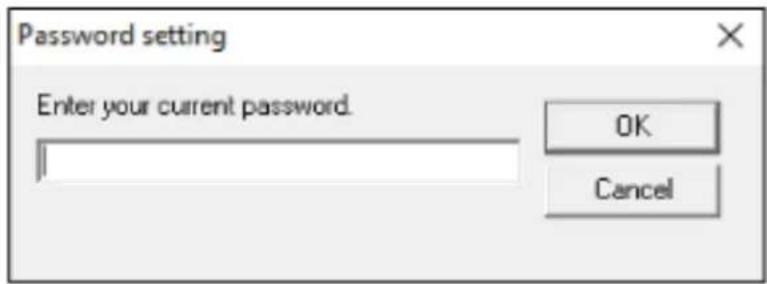 Password setting Enter your current password. OK Cancel