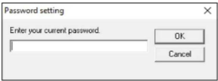 Password setting Enter your current password. OK Cancel