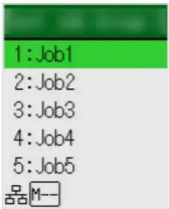 1:Job1 2:Job2 3:Job3 4:Job4 5:Job5 品M--