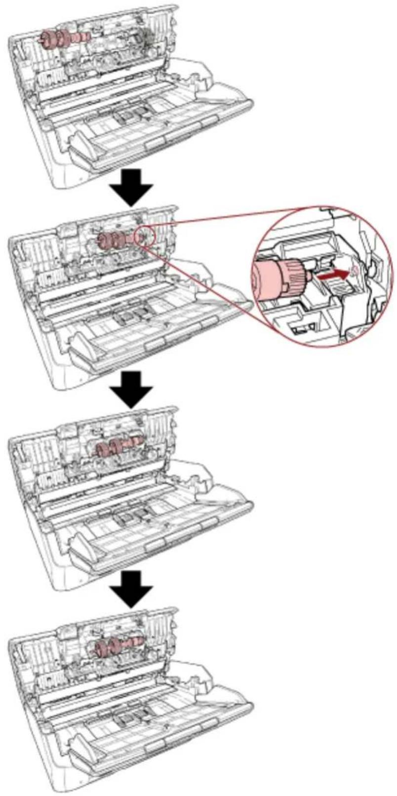 RICOH fi-8190 - Replacing the Brake Roller - 4