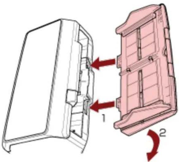 RICOH fi-8190 - Attach the ADF paper chute (feeder). - 1