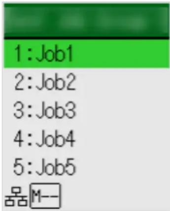1:Job1 2:Job2 3:Job3 4:Job4 5:Job5 品M--