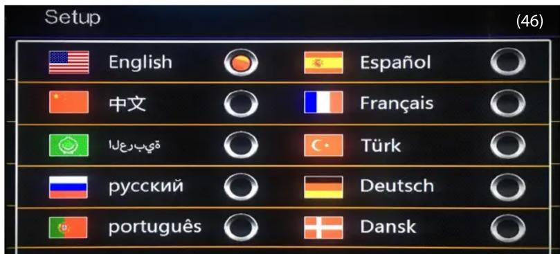 Setup (46) English Español 中文 Français يَبْرُلَا Türk русский Deutsch português Dansk