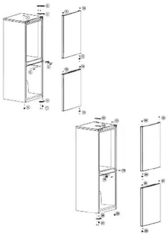 INDESIT IB55 732 W - Ändern der Türrichtung - 1