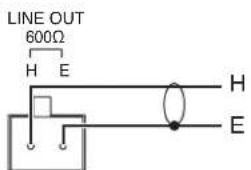 LINE OUT 600Ω H E H E