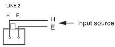 LINE 2 H E H E Input source
