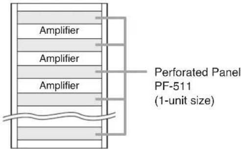 Amplifier Amplifier Amplifier Perforated Panel PF-511 (1-unit size)