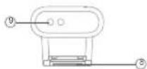 Technical diagram of a device with numbered components, showing internal structure and labeled parts.