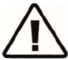 Warning symbol with exclamation mark inside a triangle