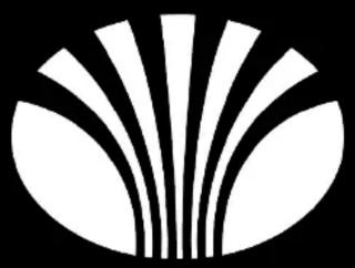 Abstract black-and-white geometric pattern resembling a stylized fan or leaf (no text or symbols)