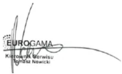 EUROGAMA Kierownik Gerwisu Tomasz Nowicki