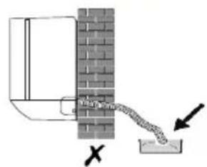 Diagram showing a pipe pouring liquid into a container with directional arrows indicating flow or movement.