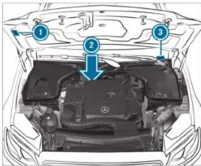 Mercedes-Benz C-Class Sedan (2024) - Vehicle identification plate, VIN and engine number overview - 5