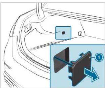 Mercedes-Benz C-Class Sedan (2024) - Emergency release of the socket flap - 1