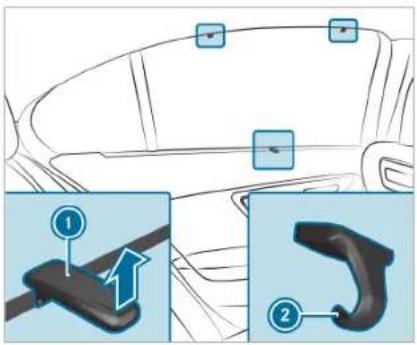Mercedes-Benz C-Class Sedan (2024) - Extending the rear side window roller sunblinds - 2