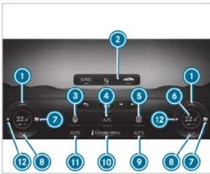 Mercedes-Benz C-Class Sedan (2024) - Overview of the THERMOTRONIC climate bar - 1