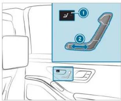 Diagram showing seatbelt insertion instructions with labeled parts and directional arrows