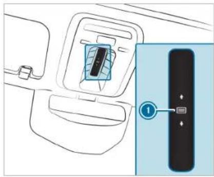 Diagram showing a device with a labeled component and a close-up view of the next component.