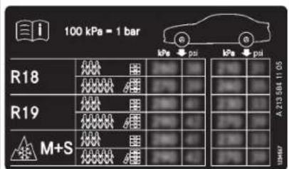100 kPa = 1 bar R18 R19 M+S kPa psi kPa psi A.213.604 1:05 VHNU