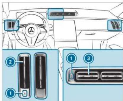 Diagram of car interior with labeled components including dashboard, air gap, and battery compartment