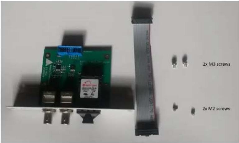 2x M3 screws 2x M2 screws