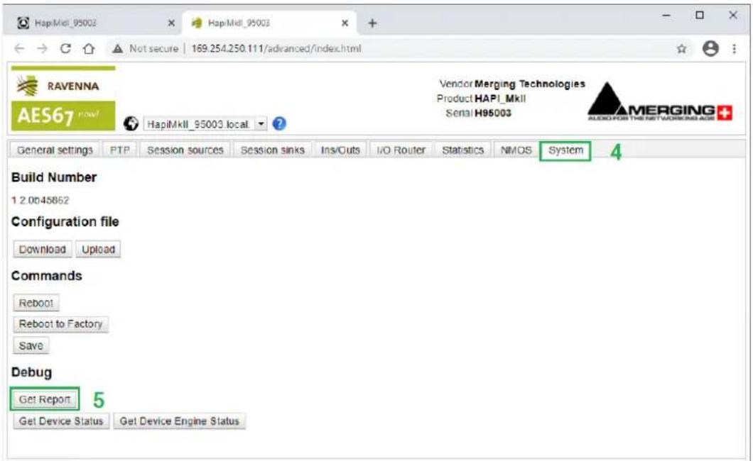 HapiMkll_95003 Not secure | 169.254.250.111/advanced/index.html RAVENNA AES67 now! HapiMkll_95003.local. Vendor Merging Technologies Product HAPI_Mkll Serial H95003 AMERGING AUDIO FOR THE NET WORKING AGE + General settings PTP Session sources Session sinks Ins/Cuts I/O Router Statistics NMOS System…
