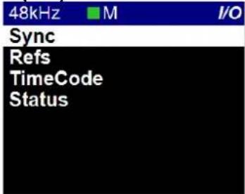 48kHz ■ M I/O Sync Refs TimeCode Status