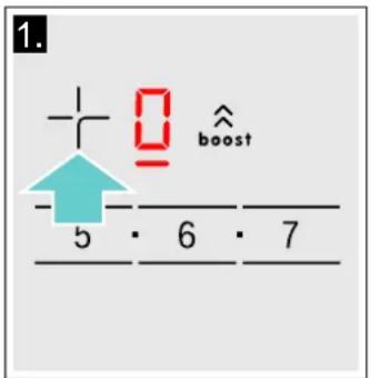 1. + - 0 ↑ boost - 5 · 6 · 7