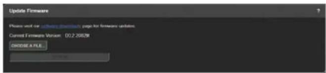 Update Firmware Please visit our .software prescription page for firmware updates. Current Firmware Version: D0.2.20829 CHOOSE A FILE...