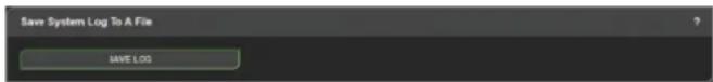 Save System Log To A File SAVE LOG