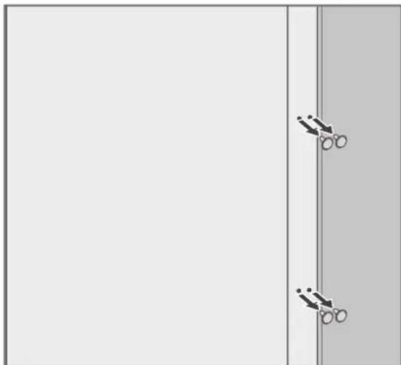 Hanseatic HKS17260CI - Attaching the door handle - 4