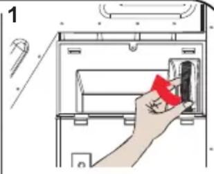 Illustration of a hand inserting a component into a device (no text or symbols visible).