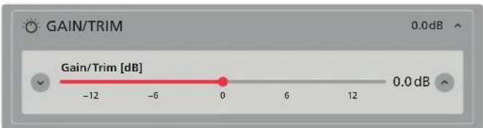 GAIN/TRIM 0.0 dB Gain/Trim [dB] -12 -6 0 6 12 0.0 dB