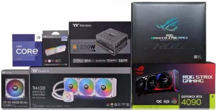 INTL CORE 19 TFT1800 1200W 10 ROG HRXPHUS Z7390 RPEX CT120 AR381 White TH420 ROG STRIX GAMING GEFORCE RTX 4090