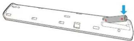 TCL 85C755 - 電池を正しい向きに挿入します。 - 1