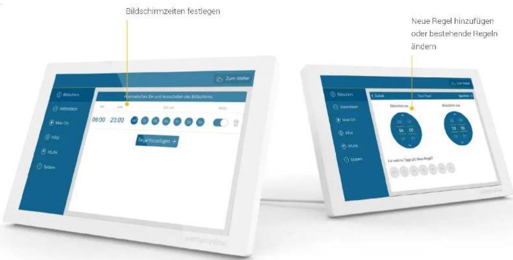 Bildschirmzeiten festlegen Zum Wetter Neue Regel hinzufügen oder bestehende Regeln ändern Bildschirm Anteilebaren 06:00 23:00 Verka Verka System Bildschirm Anteilebaren Mark Gr Vita Wuay System Bildschirm in 100 24 50 60 70 80 90 100 110 120 130 140 150 160 170 180 190 200 210 220 230 240 250 260 270 280 290 300 310 320 330 340 350 360 370 380 390 400 410 420 430 440 450 460 470 480 490 500 510 520 530 540 550 560 570 580 590 600 610 620 630 640 650 660 670 680 690 700 710 720 730 740 750 760 770 780 790 800 810 820 830 840 850 860 870 880 890 900 910 920 930 940 950 960 970 980 990 100