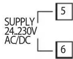 SUPPLY 24..230V AC/DC 5 6