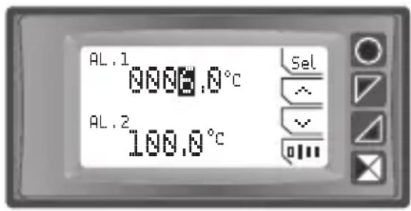 AL.1 0000,0°C AL.2 100,0°C