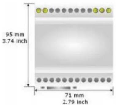 | Dimension | Value | | :--- | :--- | | Top Diameter | 95 mm | | Bottom Diameter | 71 mm | | Inner Diameter | 3.74 inch | | Outer Diameter | 2.79 inch |