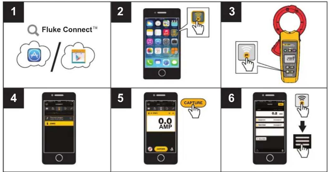 FLUKE 369 FC - Fluke Connect™ Bluetooth-Verbindung mit FC Messgeräten - 1